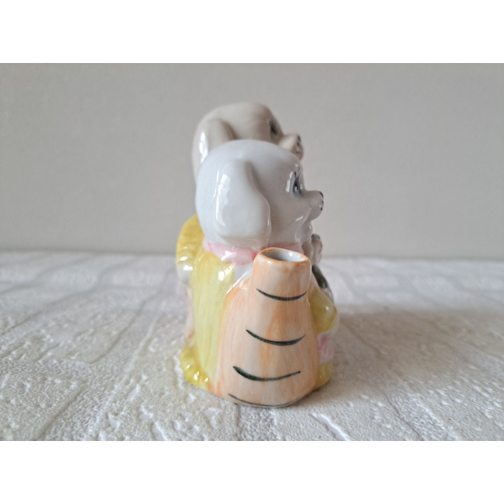 Honden familie theepotje van porselein - Verzamelobjecten