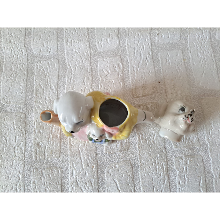 Honden familie theepotje van porselein - Verzamelobjecten