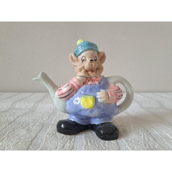 Beer met een muts theepot van porselein - Verzamelobjecten