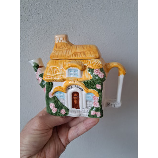 Theehuis theepotje, porselein 19.5x10x14.5cm