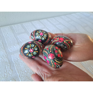 Set handgeschilderde Oekraïense paaseieren, hout H5cm (d)