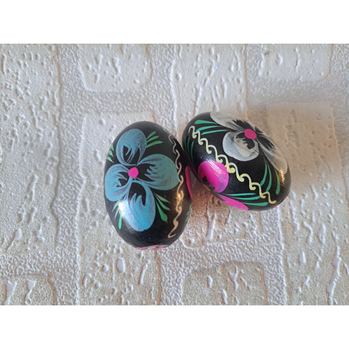 Set handgeschilderde Oekraïense paaseieren, hout H5cm (e) - eieren