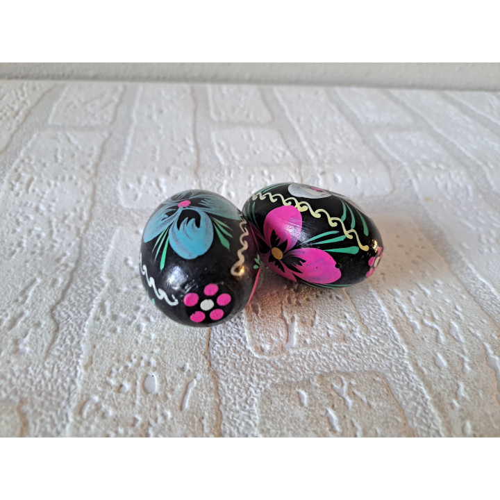 Set handgeschilderde Oekraïense paaseieren, hout H5cm (e) - eieren