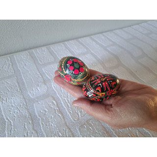 Set handgeschilderde Oekraïense paaseieren, hout H5cm (f)