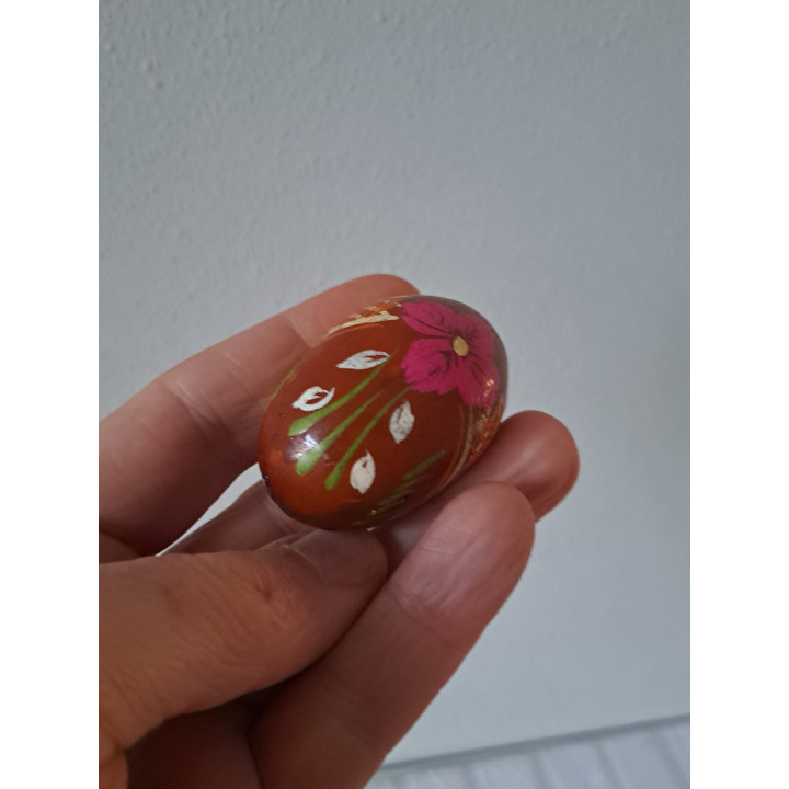 Handgeschilderde Oekraïense paasei, hout H5cm (b)