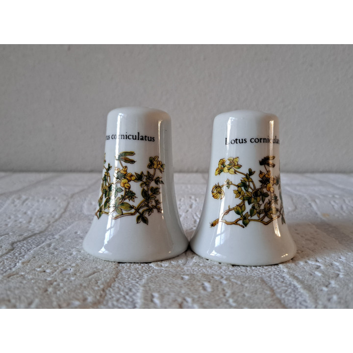 Lotus Corniculatus peper en zoutstel, porselein D7xH7cm - peper en zoutstellen