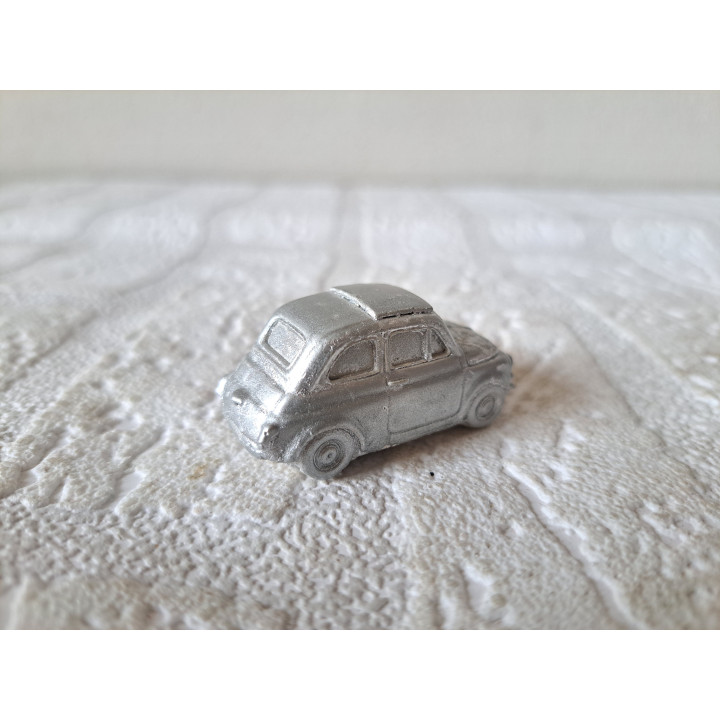 Fiat 500 1975 Classic Car Ceramic Miniature 4.5x2cm