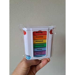Pillendoos, Medicijndoosje, 7 dagen, 4 compartimenten