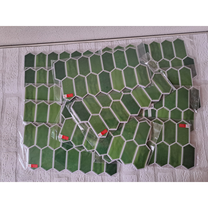 72 zelfklevende 2D PVC wandtegels, 30x15cm - wandtegels