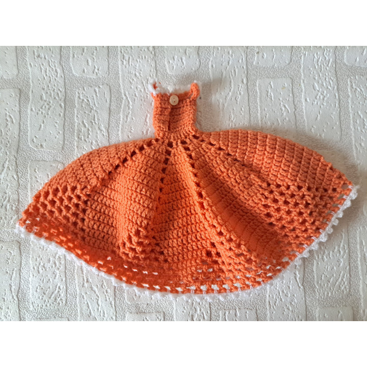 Handmade Crochet Doll Dress for Barbie Figurine Gift