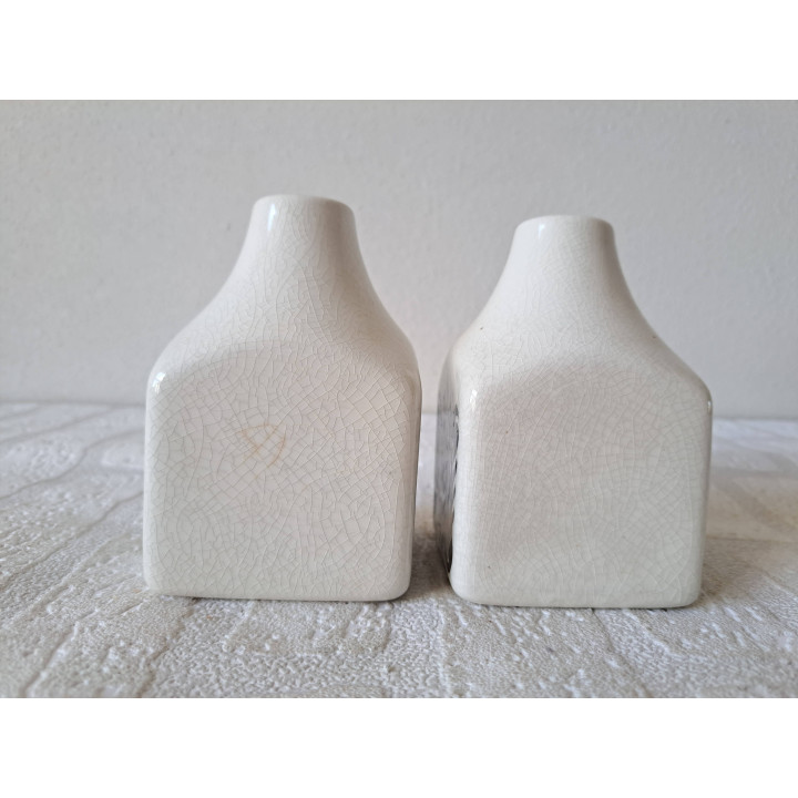 Peper en zoutstel met krakelee, porselein 7x7xx11cm - peper en zoutstellen