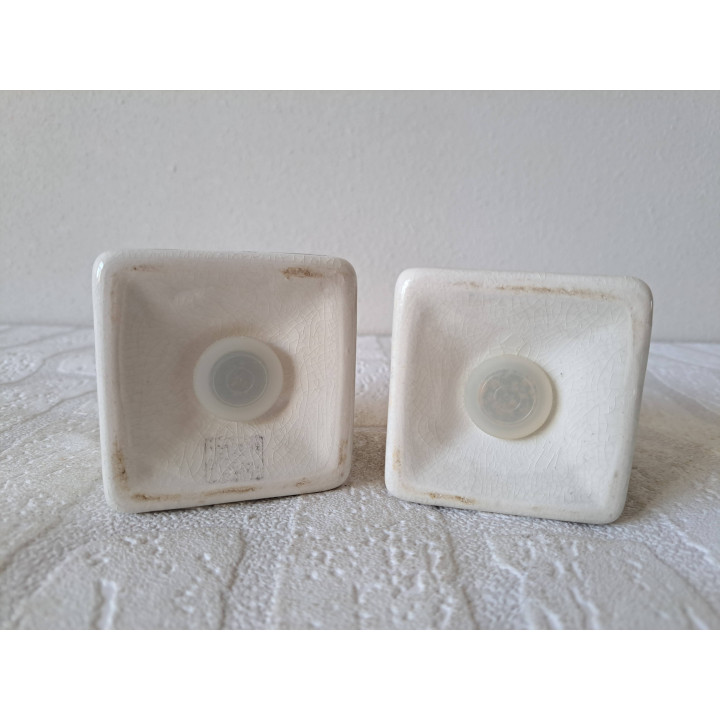 Peper en zoutstel met krakelee, porselein 7x7xx11cm - peper en zoutstellen