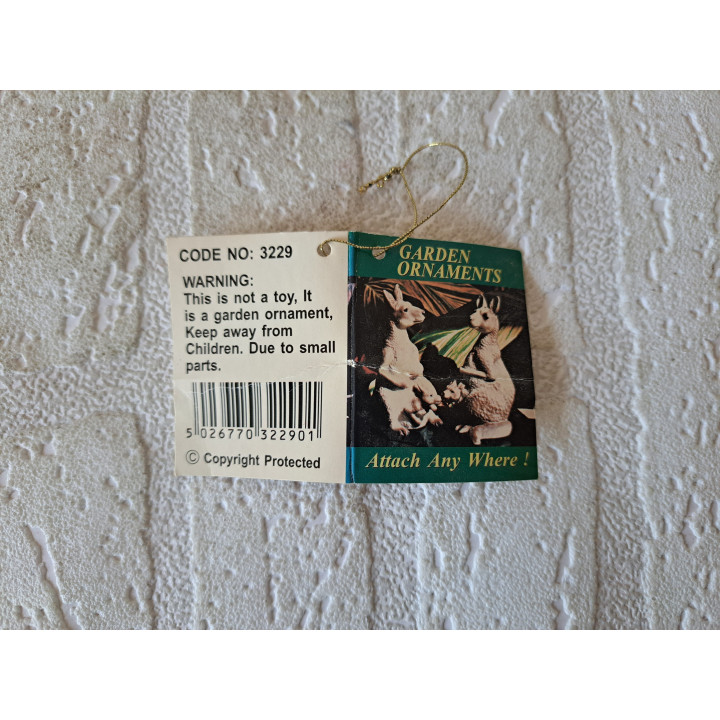 Kangoeroe met jong voor in de tuin, hard rubber 9x10x17cm - dierfiguren