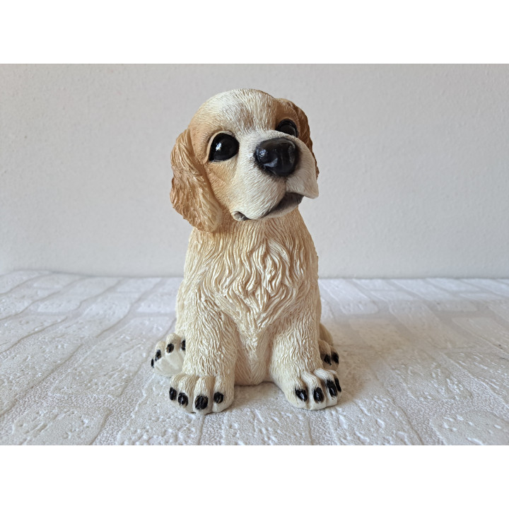 Large Golden Retriever Dog Resin Figurine Decor 16x18cm