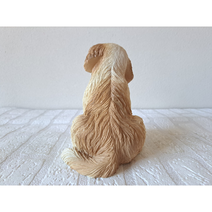 Large Golden Retriever Dog Resin Figurine Decor 16x18cm