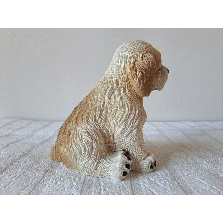 Large Golden Retriever Dog Resin Figurine Decor 16x18cm