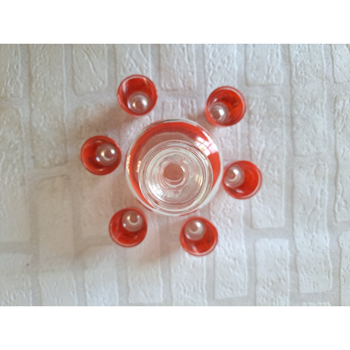 Luminarc Franse karaf met glazen, glas D8.5xH17.5cm- Verzamelobjecten