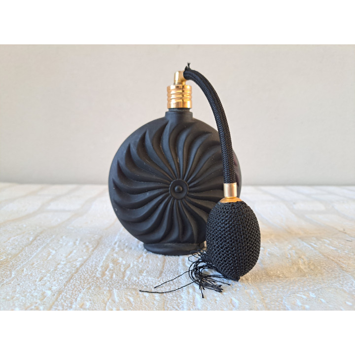 Parfumfles met verstuiver jaren 70, glas 10x6x14cm - Parfumflessen