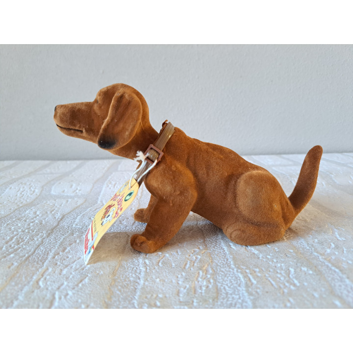 Knikkende teckel van flock, Simba, kunststof 18x6.5x10cm - honden