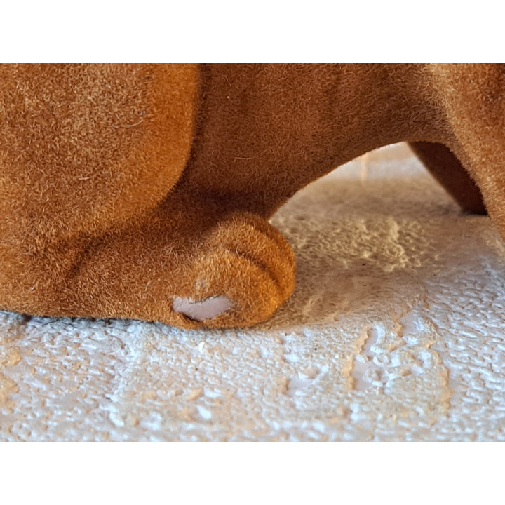 Knikkende teckel van flock, Simba, kunststof 18x6.5x10cm - honden