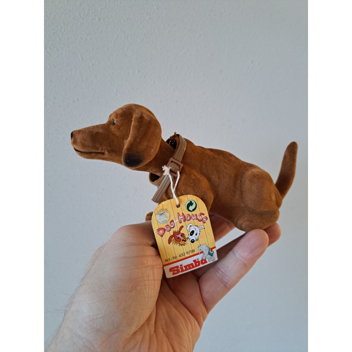 Knikkende teckel, Simba, kunststof 18x6.5x10cm