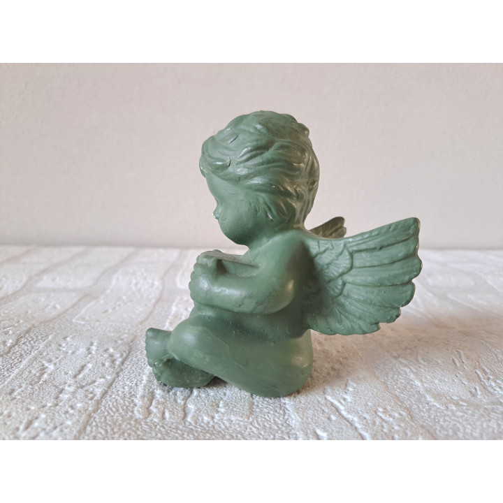 Egel met accordeon, porselein 8x10x10.5cm - engelen