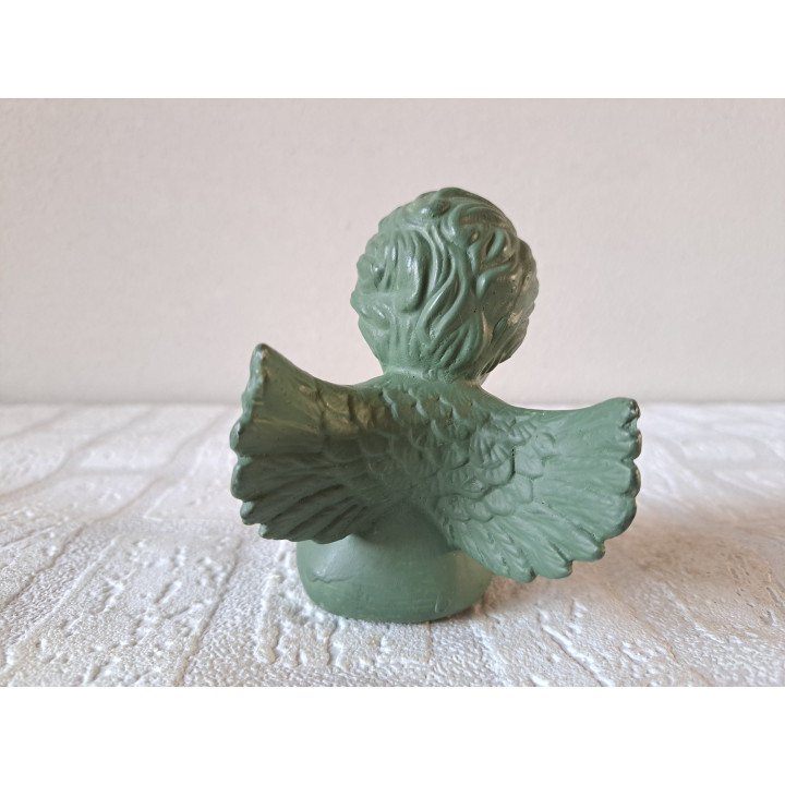 Egel met accordeon, porselein 8x10x10.5cm - engelen