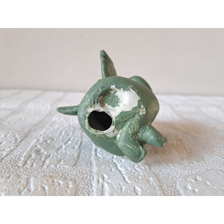 Egel met accordeon, porselein 8x10x10.5cm - engelen