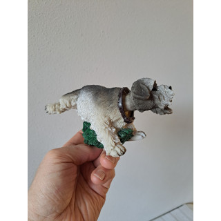 Knikkende Schnauzer hond, kunsthars 16x7x8cm