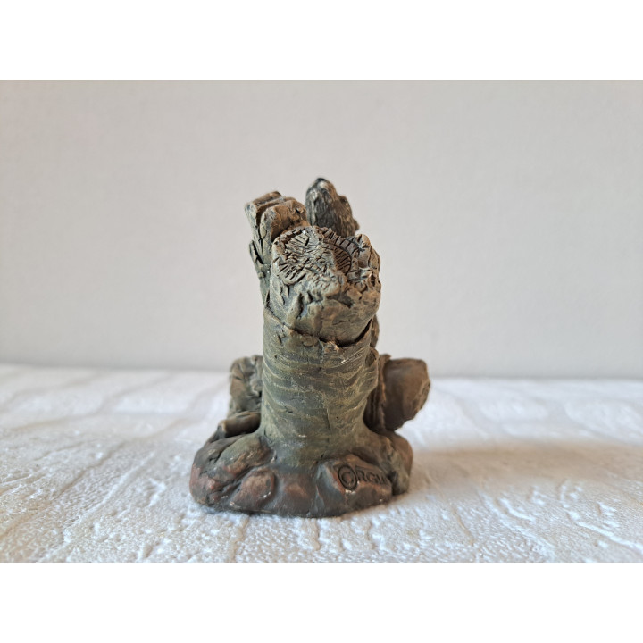 Bever op boomstam, RGML, kunsthars 8x7x9cm - dierfiguren