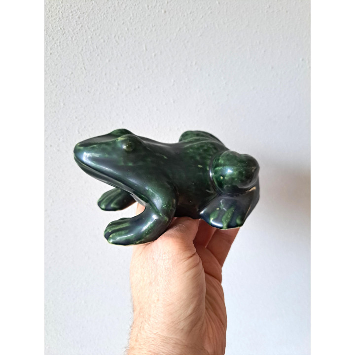 Grote kikker van porselein, 17x12x8cm