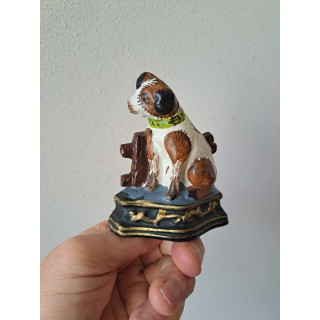Hond deurstopper van gietijzer, 8x6x10cm