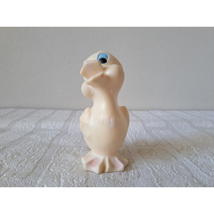 Italiaanse piep eend, Jaren 60-70, rubber 9x6x12cm - speelgoed