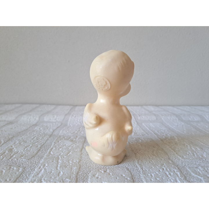 Italiaanse piep eend, Jaren 60-70, rubber 9x6x12cm - speelgoed