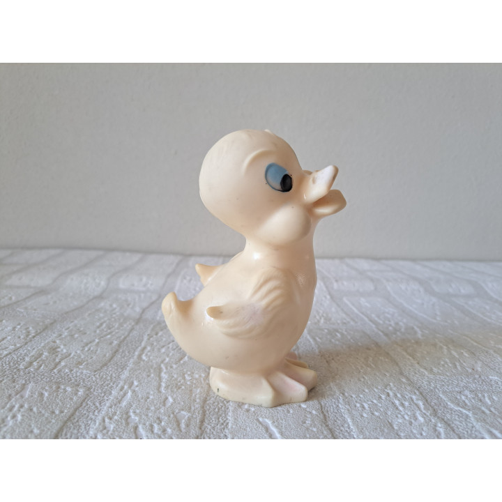 Italiaanse piep eend, Jaren 60-70, rubber 9x6x12cm - speelgoed