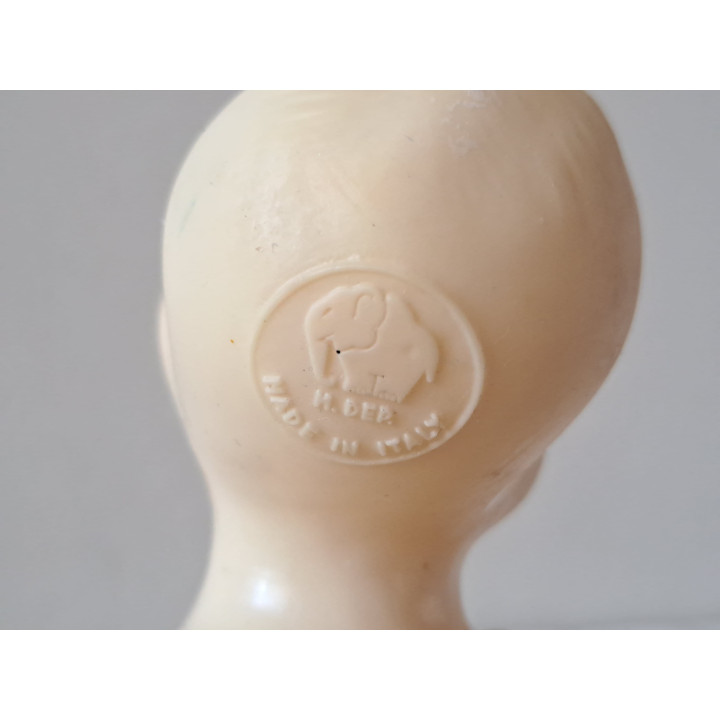 Italiaanse piep eend, Jaren 60-70, rubber 9x6x12cm - speelgoed