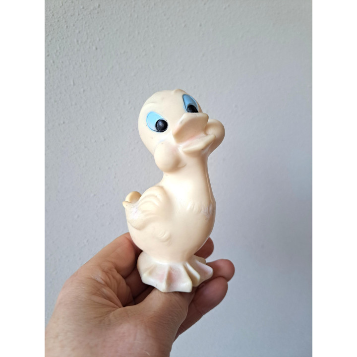 Italiaanse piep eend, Jaren 60-70, rubber 9x6x12cm