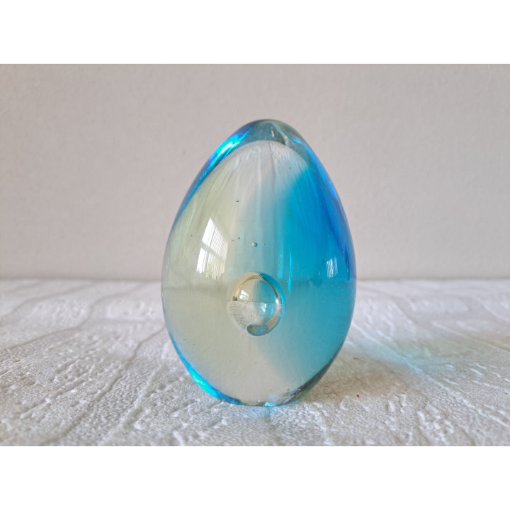 Presse-papier druppel van massief glas, D7xH10cm (a3) - glas