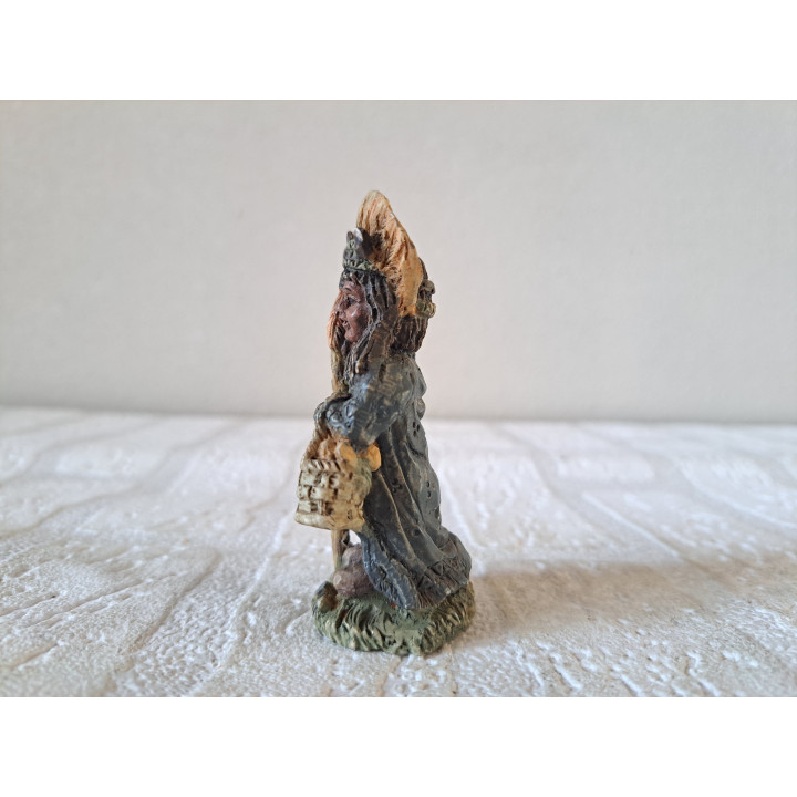 Inheemse Amerikaanse vrouw, kunsthars 4x3x8cm - beeldjes