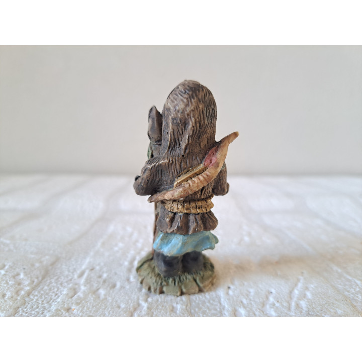 Inheemse Amerikaanse meisje, kunsthars D3xH7cm - beeldjes