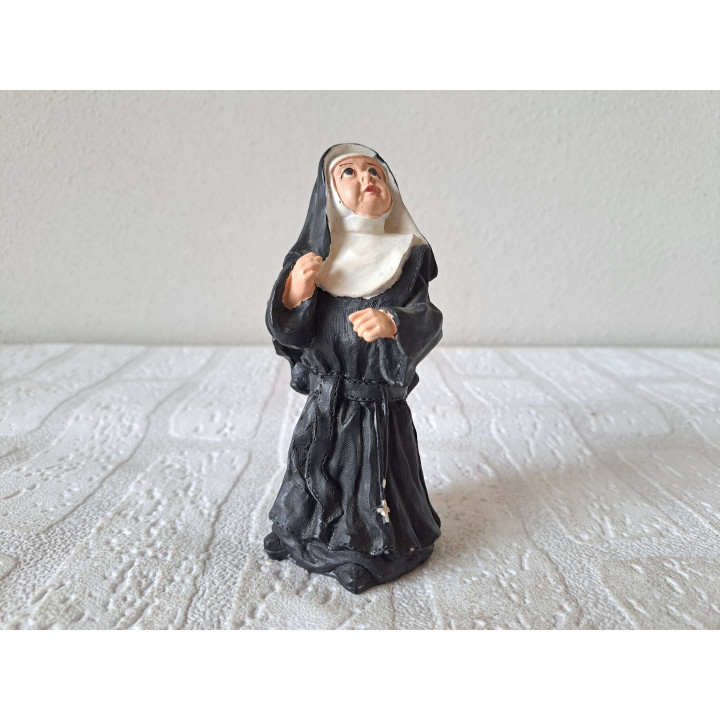 Non, Religieuze beeldje, kunsthars 5x6x13cm - beeldjes