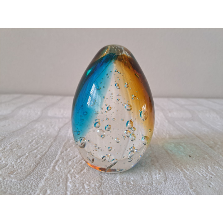 Glass Drop Paperweight Solid Glass D7xH10cm A4