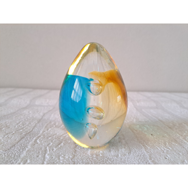 Presse-papier druppel van massief glas, D7xH10cm (a6) - glas