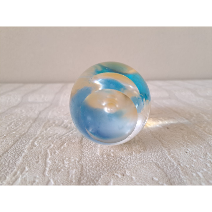 Presse-papier druppel van massief glas, D7xH10cm (a7) - glas