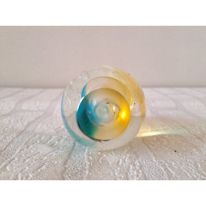 Presse-papier druppel van massief glas, D7xH10cm (a8) - glas