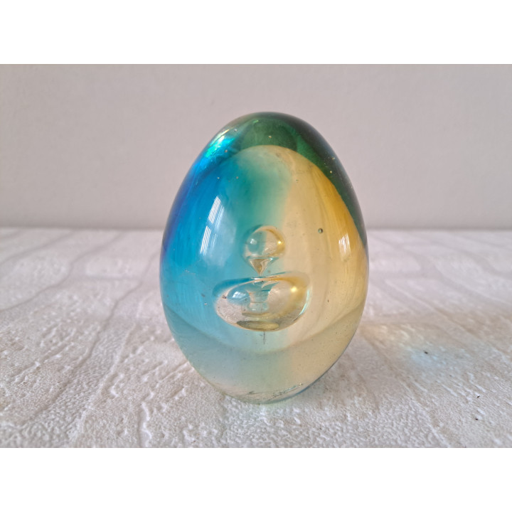 Presse-papier druppel van massief glas, D7xH10cm (a8) - glas