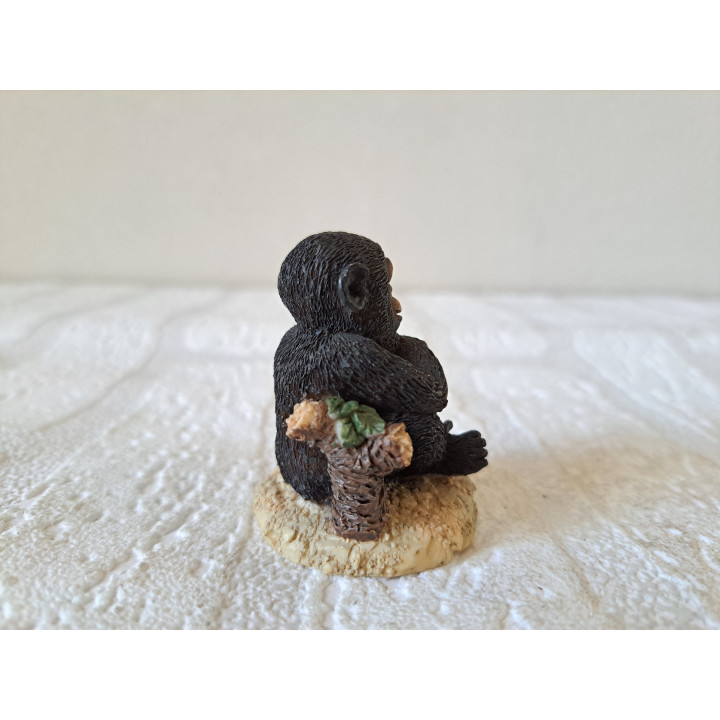 Zittende chimpansee aap, kunsthars D4xH5cm - dierfiguren