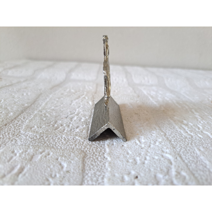 Ruiter op paard, metaal 5.5x2x6cm - paarden