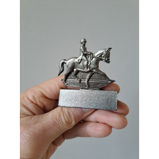 Ruiter op paard, metaal 5.5x2x6cm