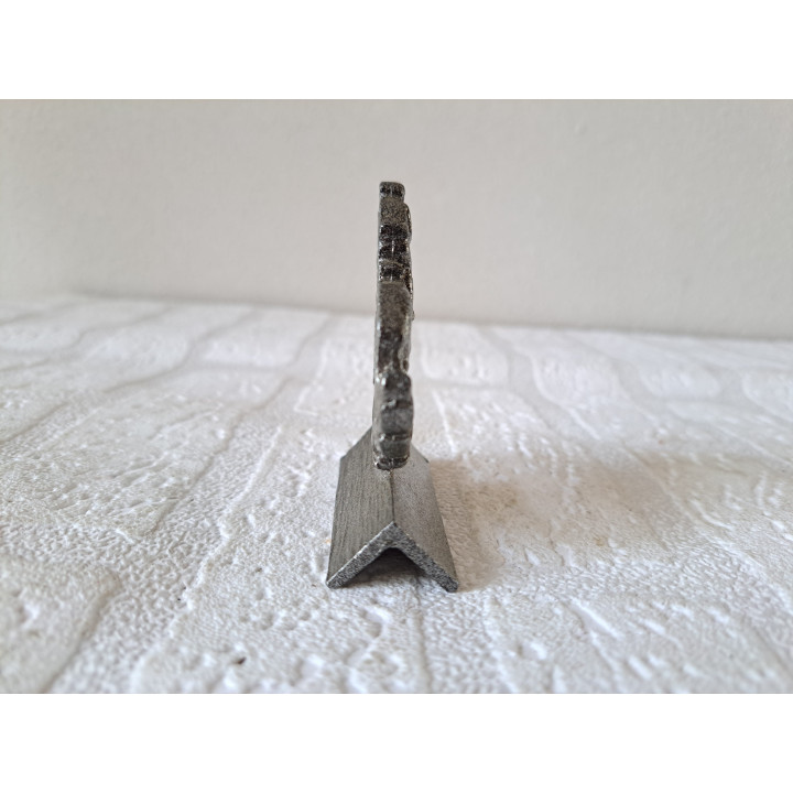 Springruiter jockey op paard, metaal 5.5x2x7cm - paarden